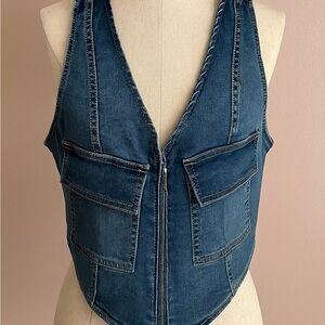 Madden NYC denim utility vest — new with tags.